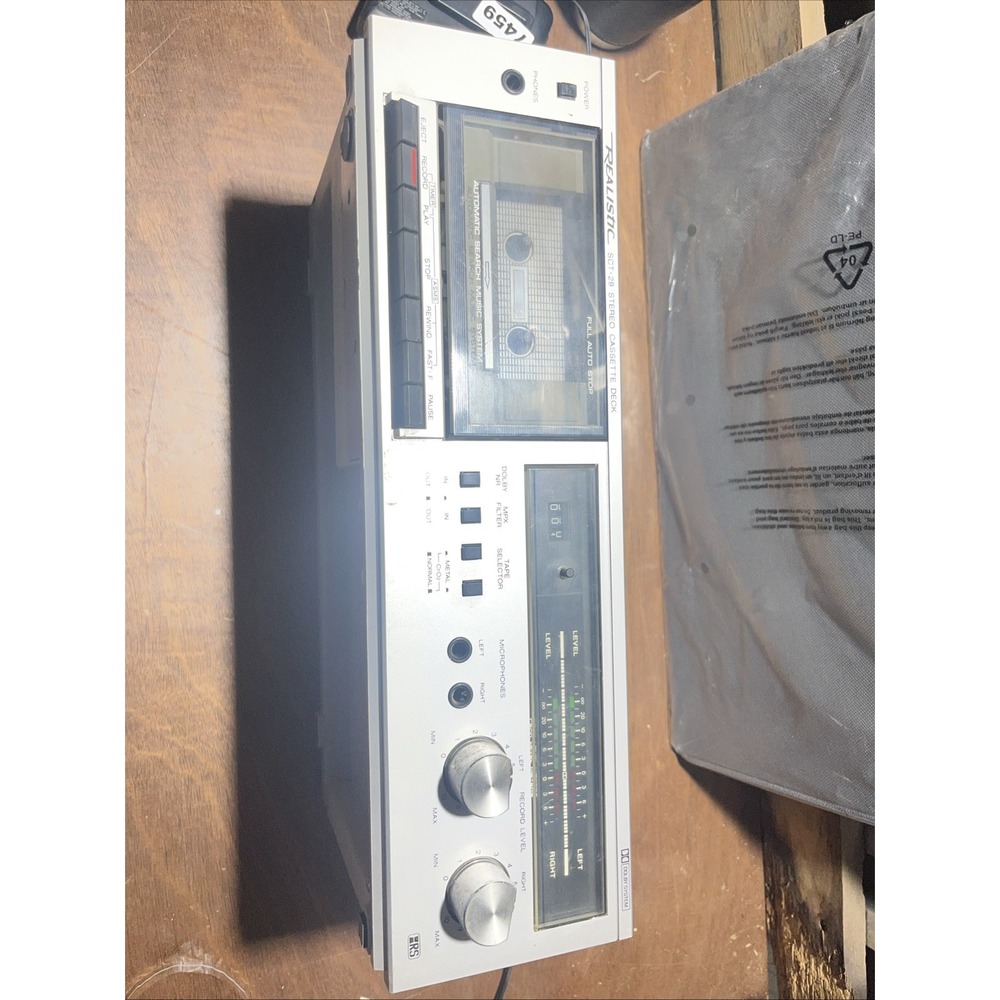 Realistic SCT-29 Cassette Tape Deck Player Recorder Vintage